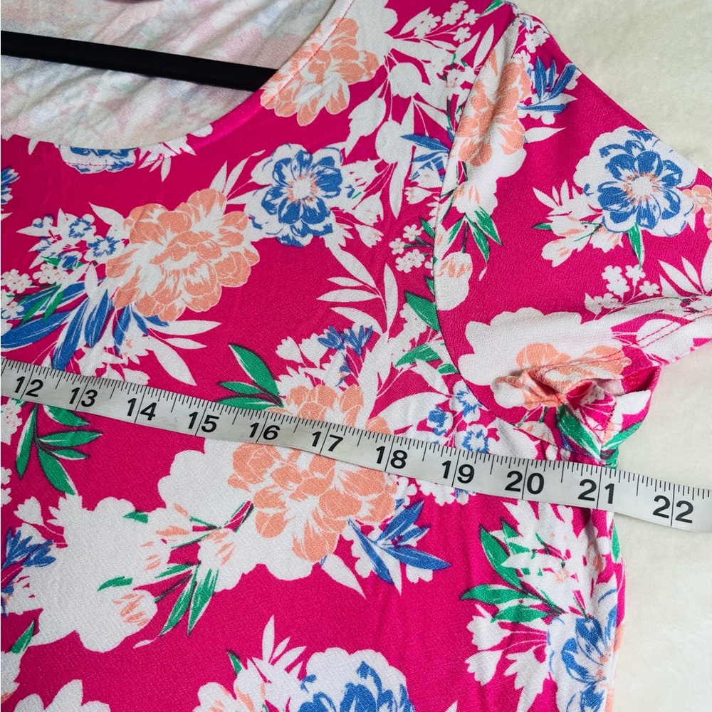 Kim Rogers Pink Relaxed Short Sleeve Blouse - Picture 7 of 8